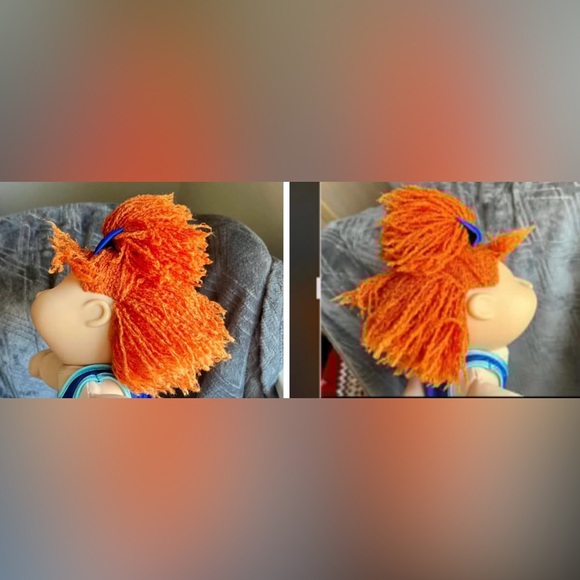 Cabbage Patch vintage Hasbro 15” red/blue doll in CPK clothes - children - Picture 4 of 17